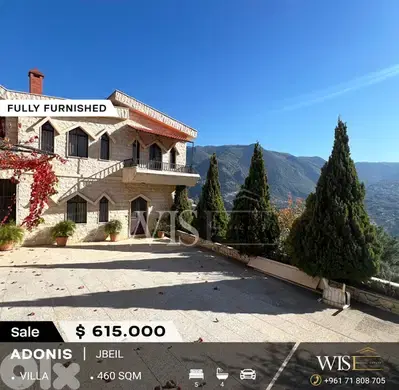 460 SQM fully furnished Villa for SALE in Adonis - jbeil!