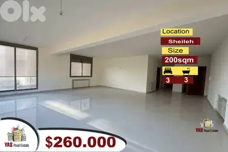 Sheileh 200m2 | Ultra Prime Location | New | Flat | AC