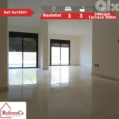Luxury apartment with terrace in Baabdat شقة فاخرة مع تراس في بعبدات