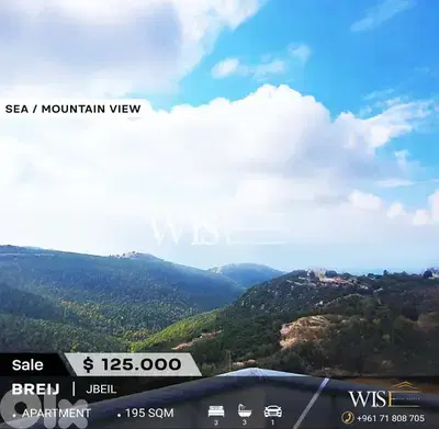 195 SQM Apartment for SALE in Breij-Jbeil!