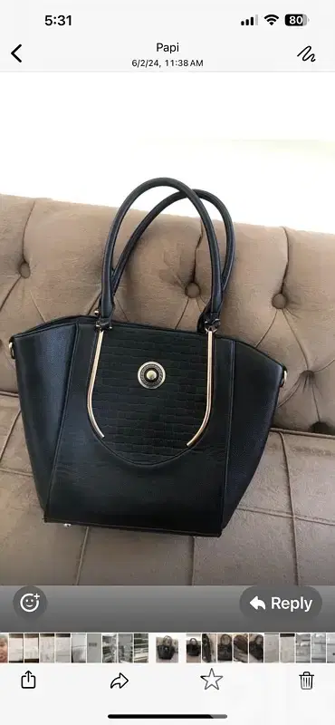sac noir en cuir