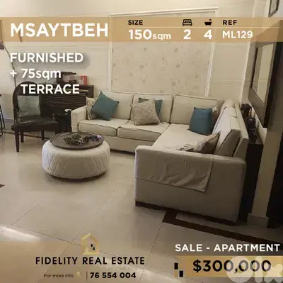 Apartment for sale in Msaytbeh ML129 شقة للبيع في المصيطبة