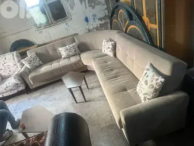 طقم كنبايات زاوية شغل istikbal تركي بفتح صندوق وتخت