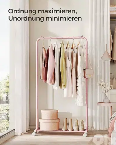 pink clothes rack