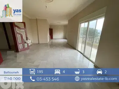 Ballouneh 195m2 | 40m2 Terrace | Luxurious | View | Catch |