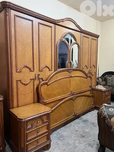 اوضة نوم خشب زان ولاتي كلا ملبسة قشرة سنديان