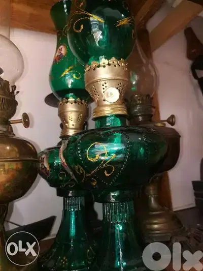 زوج قناديل على كاز زجاج ملون مورانو