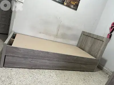 تخت مفرد 96 سم مع جارور