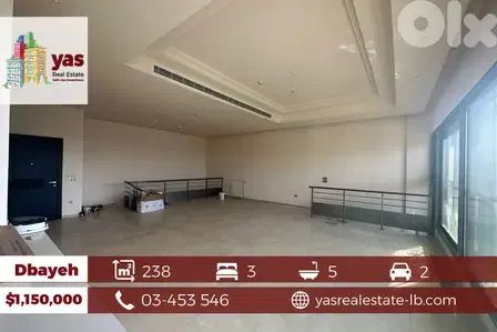Dbayeh Waterfront 238m2 | Gated | Duplex | Marina View | MJ|