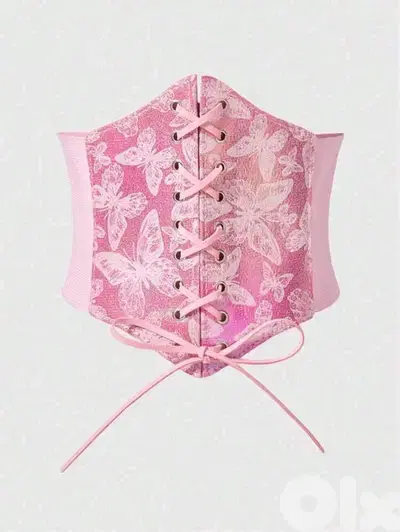 Corset Fairycore Butterfly Print Waist Belt
