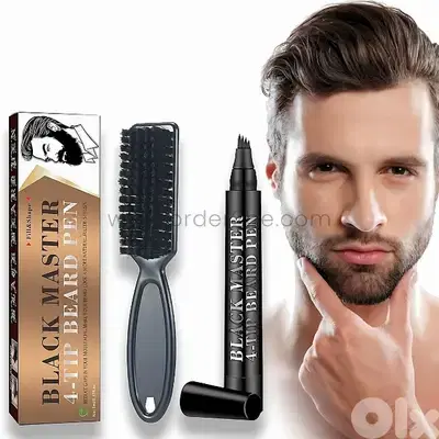 Waterproof Beard Filler Pen w/ Brush – Natural Black/Brown Finish