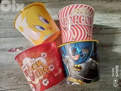 large size pop corn bowls