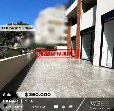 170 SQM Brand New Apartment for SALE in Fanar !