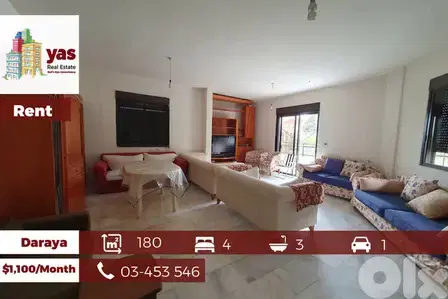 Daraya 180m2 | Rent | Well Maintained | Partial View | Quiet Street|KH