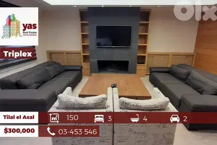 Tilal El Asal 150m2 | Triplex Chalet | Fully Furnished / Equipped |PA