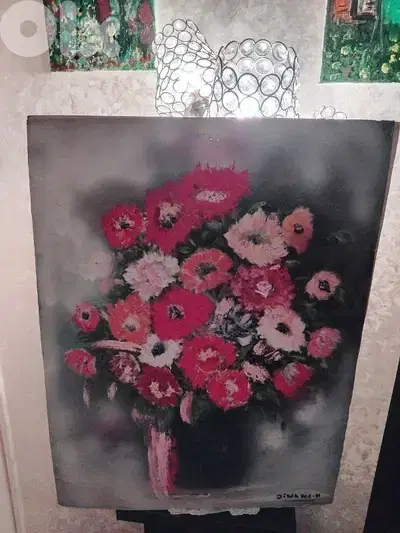 رسم زيتي على القماش يدويه