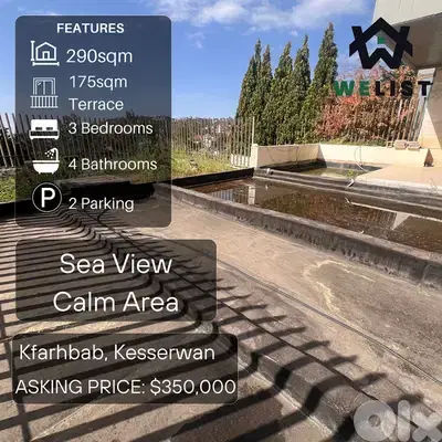 290sqm Apartment for sale in Kfarhbab  REF: MA25ASKF290350