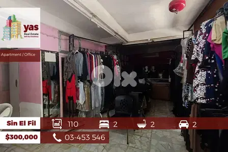 Sin El Fil 110m2 | Well Maintained | Apartment /Shop | AA |
