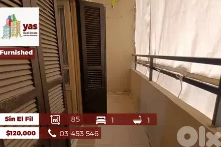 Sin El Fil 85m2 | Furnished | Mint Condition | Prime Location | AA