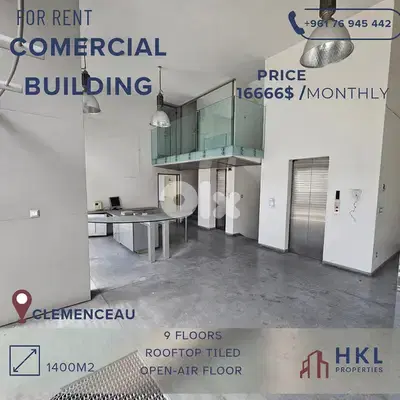 Commercial Building for Rent in Ain El Mrayeseh/ Clemenceau