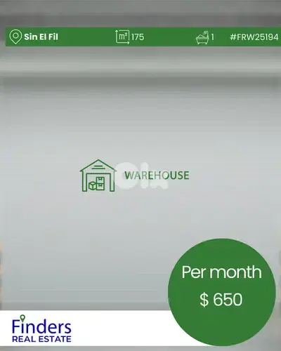 Warehouse for rent in Sin El Fil! مستودع للإيجار في سن الفيل!