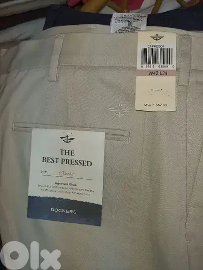 DOCKERS PANT BEIGE SIZE W42 L34 DOCKERS PANT BEIGE SIZE W42 L34