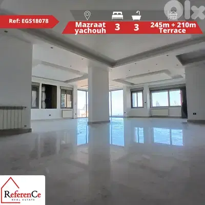 Apartment with terrace Mazraat Yachouh شقة مع تراس مزرعة يشوع