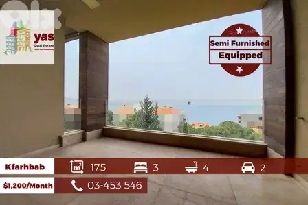 Kfarhbab 175m2 | Partly Furnished | Rent | Prime Location | IV