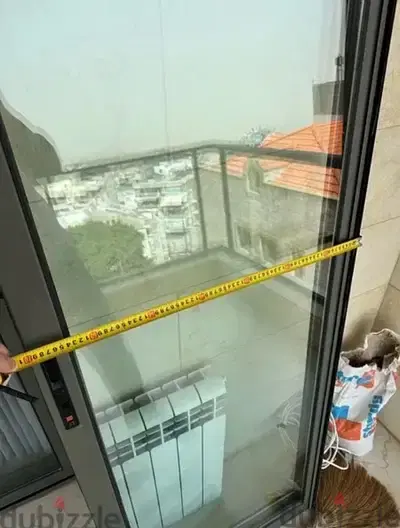 aluminum door double vitrage never used grey color
