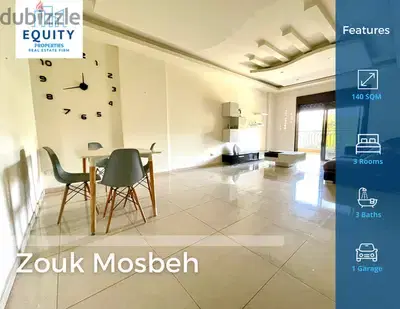 140 SQM Apartment For Sale In Zouk Mosbeh شقة للبيع #RK162225