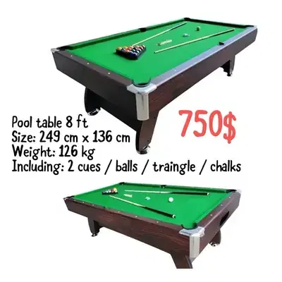 Pool table Billiard 8 ft