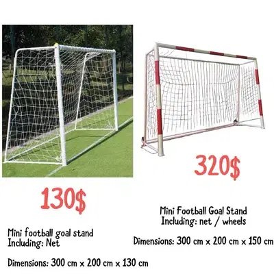Mini football goal stand