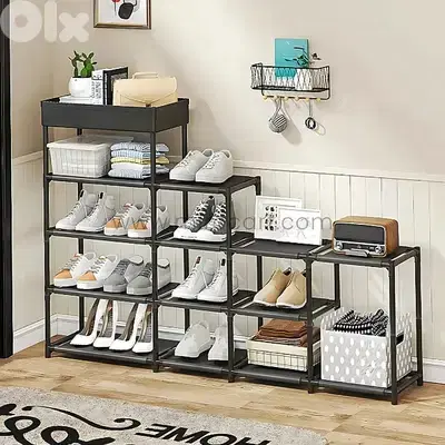Multi-Tier Shoe Rack – 4 or 5-Layer Organizer for Small Spaces, Dorms