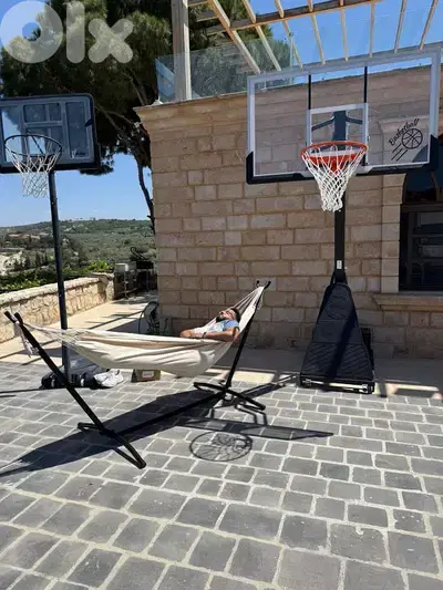 475$ only for (2 items)hammock + movable hoop basketball