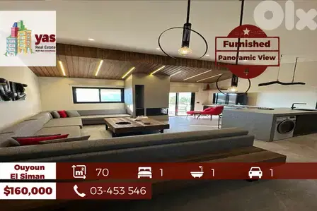 Ouyoun El Siman 70m2 | Furnished Chalet | Open View | Calm Area | DA