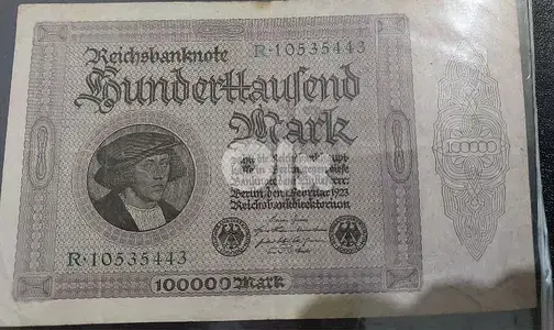 German Banknote  100,000 Mark year 1923