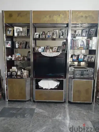 bookshelf and tv cabinet