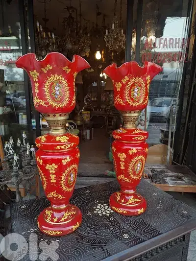 قناديل كاز عدد٢ مميز شرقي انتيك