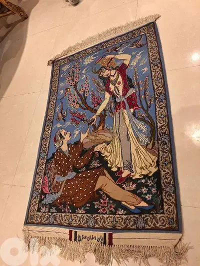 سجادة اصفهان قديم عمر الخيام ممضية سعر لقطة