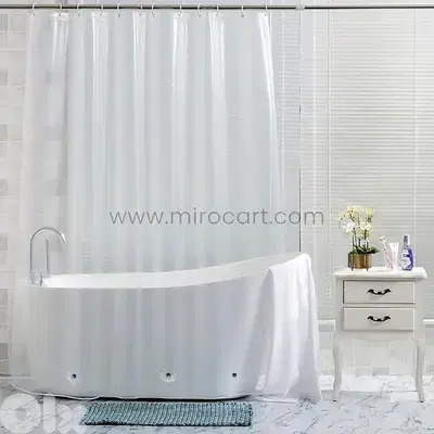 Transparent Shower Curtain – Waterproof PEVA Liner w/ Magnets (180cm)