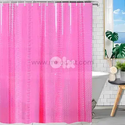 Textured 3D Shower Curtain – Realistic Water Cube Design, 180x180cm