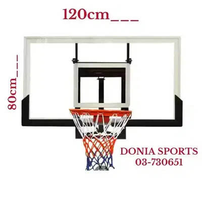 only 100$ mounted basketball hoop Backboard (120x80cm)