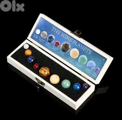 Collection of 9 gems solar system shape قطعة كتير مرتبة