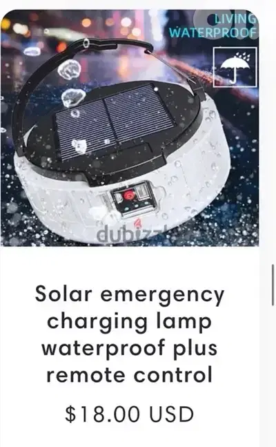 Solar lamp rechargeable