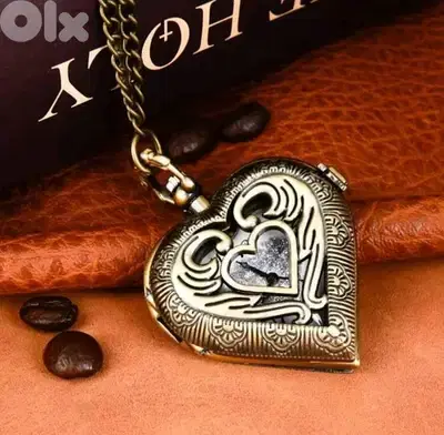 Vintage pocket watch heart shaped