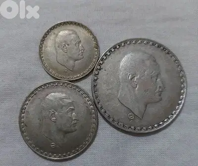 مجموعةعملة فضة تذكارية  للقائد  العربي الخالد جمال عبد الناصر ١٩٧٠