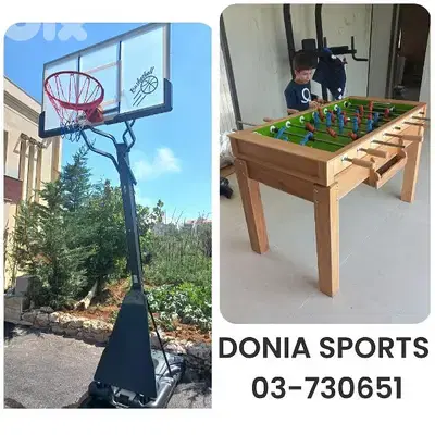 825$ only for 2 items (basketball + babyfoot)