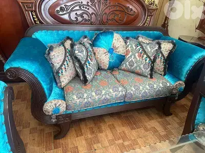 طقم كنبايات خشب زان شبه جديد
