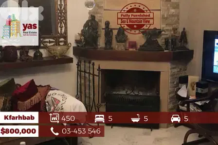 Kfarhbab 450m2 | Furnished | High-End | Dead End Street | View