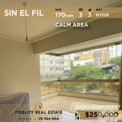 Apartment for sale in Sin El Fil NY128 شقة للبيع في سن الفيل